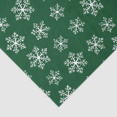 Weefselpapier met groene sneeuwvlokken tissuepapier (Detail)