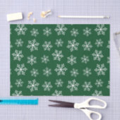 Weefselpapier met groene sneeuwvlokken tissuepapier (Craft)