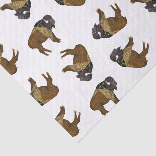 Weefselpapier met houtbadge Buffalo Tissuepapier (Detail)