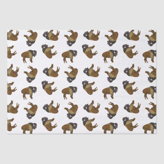 Weefselpapier met houtbadge Buffalo Tissuepapier (Voorkant)