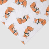 Weefselpapier met houtbadge Fox Tissuepapier (Detail)