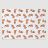 Weefselpapier met houtbadge Fox Tissuepapier (Voorkant)