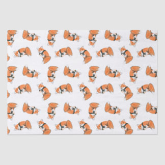 Weefselpapier met houtbadge Fox Tissuepapier