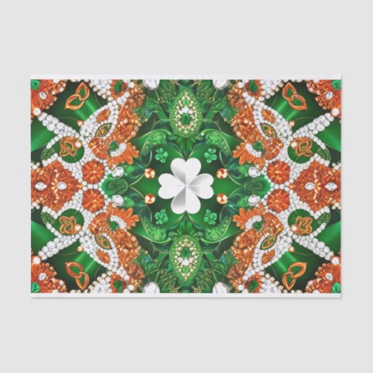 Weefselpapier met Ierland kleuren ontwerp Tissuepapier (Voorkant)