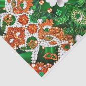 Weefselpapier met Ierland kleuren ontwerp Tissuepapier (Detail)