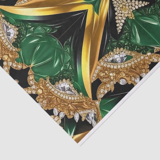 Weefselpapier met Jamaicaanse kleuren ontwerp Tissuepapier (Detail)