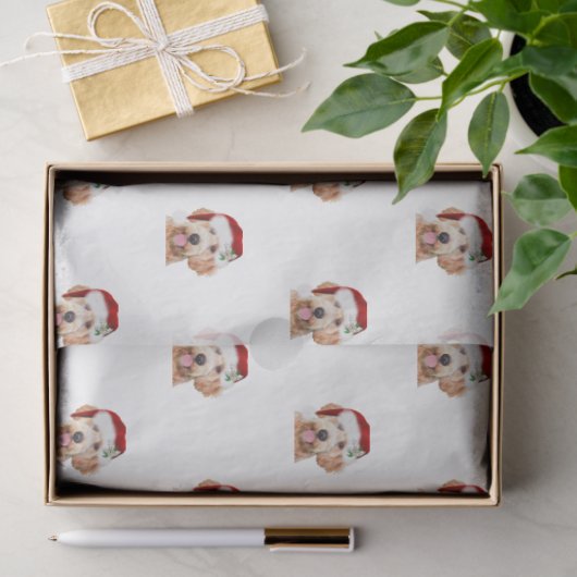 Weefselpapier met kerstgouden doedelen tissuepapier (Geschenk)