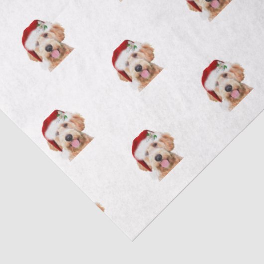 Weefselpapier met kerstgouden doedelen tissuepapier (Detail)