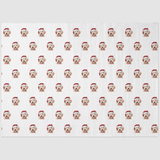 Weefselpapier met kerstgouden doedelen tissuepapier (Voorkant)