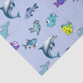 Weefselpapier met kleurrijk oceaanleven tissuepapier (Detail)