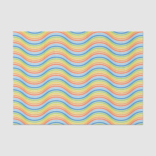 Weefselpapier met kleurrijke Wavy Lines Tissuepapier