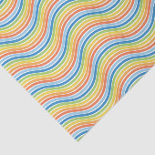 Weefselpapier met kleurrijke Wavy Lines Tissuepapier (Detail)