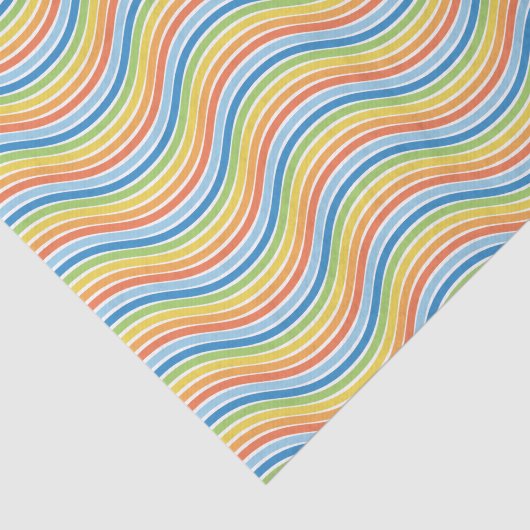Weefselpapier met kleurrijke Wavy Lines Tissuepapier (Detail)