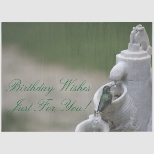 Weefselpapier met kolibrie tissuepapier (Voorkant)