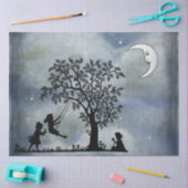 Weefselpapier met maan en kinderspel tissuepapier (Craft)