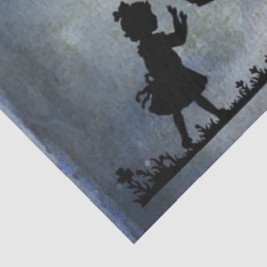 Weefselpapier met maan en kinderspel tissuepapier (Detail)