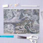 Weefselpapier met marmereffect Blauwe Luxe Gift Wr Tissuepapier (Craft)