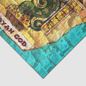 Weefselpapier met Maya God Print Tissuepapier (Detail)