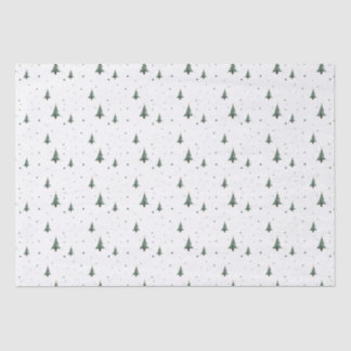 Weefselpapier met minikerstbomen tissuepapier