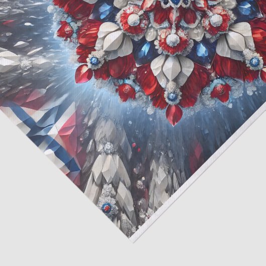 Weefselpapier met Noorse kleuren ontwerp Tissuepapier (Detail)