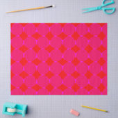 Weefselpapier met Oranje diamantpatroon, gebrand Tissuepapier (Craft)