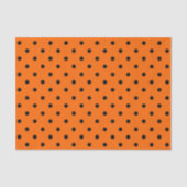Weefselpapier met Oranje/zwarte pooldots Tissuepapier (Voorkant)