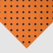 Weefselpapier met Oranje/zwarte pooldots Tissuepapier (Detail)