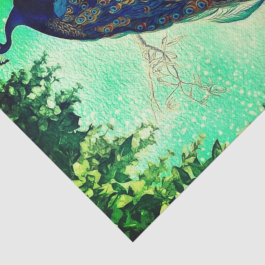 Weefselpapier met pacock tissuepapier (Detail)