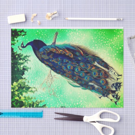 Weefselpapier met pacock tissuepapier (Craft)