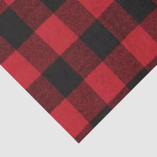 Weefselpapier met rode buffels, zwart geplakt tissuepapier (Detail)