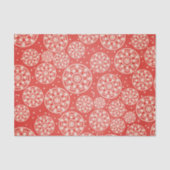 Weefselpapier met rode sneeuwvlokken tissuepapier (Voorkant)