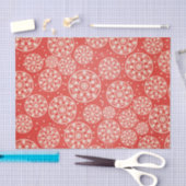 Weefselpapier met rode sneeuwvlokken tissuepapier (Craft)