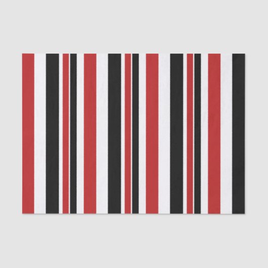 Weefselpapier met rode zwarte strepen tissuepapier (Voorkant)