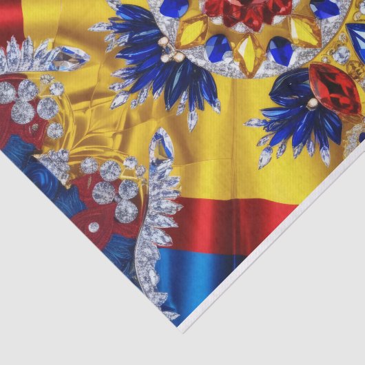 Weefselpapier met Roemeense kleuren ontwerp Tissuepapier (Detail)