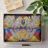 Weefselpapier met Roemeense kleuren ontwerp Tissuepapier (Geschenk)