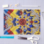 Weefselpapier met Roemeense kleuren ontwerp Tissuepapier (Craft)