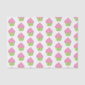 Weefselpapier met roze en groene taart tissuepapier (Voorkant)