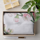 Weefselpapier met roze en witte ventilatoren tissuepapier (Geschenk)