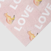 Weefselpapier met roze fox cute Waterverf Tissuepapier (Detail)