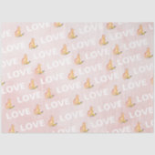 Weefselpapier met roze fox cute Waterverf Tissuepapier (Voorkant)