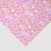Weefselpapier met roze koraalrif tissuepapier (Detail)