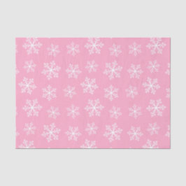 Weefselpapier met roze sneeuwvlok tissuepapier