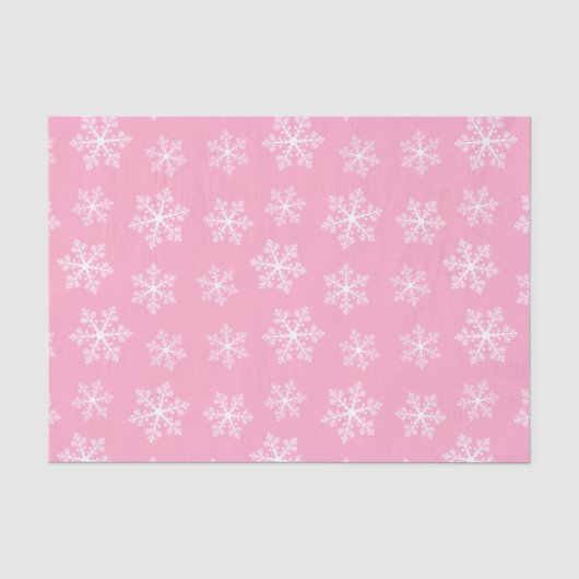 Weefselpapier met roze sneeuwvlok tissuepapier (Voorkant)