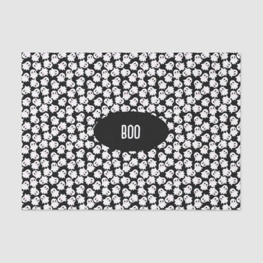 Weefselpapier met schattige kawaii geesten. tissuepapier (Voorkant)