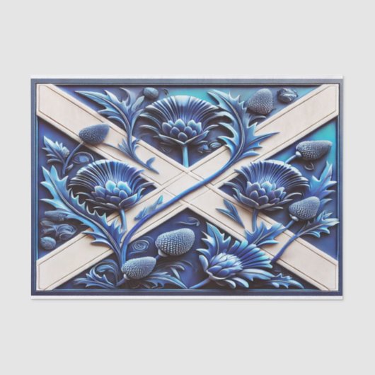 Weefselpapier met Scottish Thistles-ontwerp Tissuepapier (Voorkant)