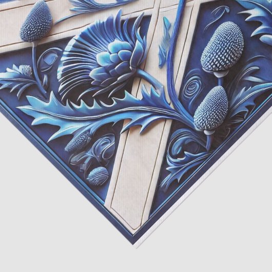 Weefselpapier met Scottish Thistles-ontwerp Tissuepapier (Detail)