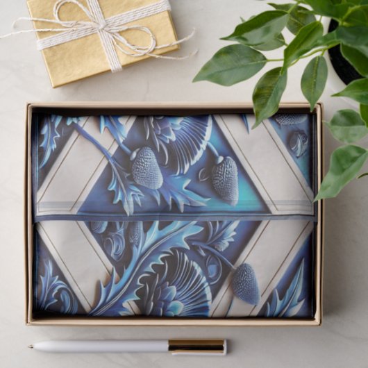 Weefselpapier met Scottish Thistles-ontwerp Tissuepapier (Geschenk)