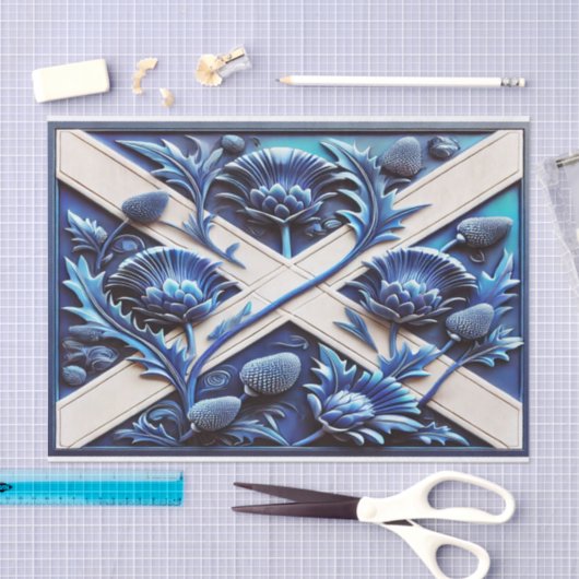 Weefselpapier met Scottish Thistles-ontwerp Tissuepapier (Craft)