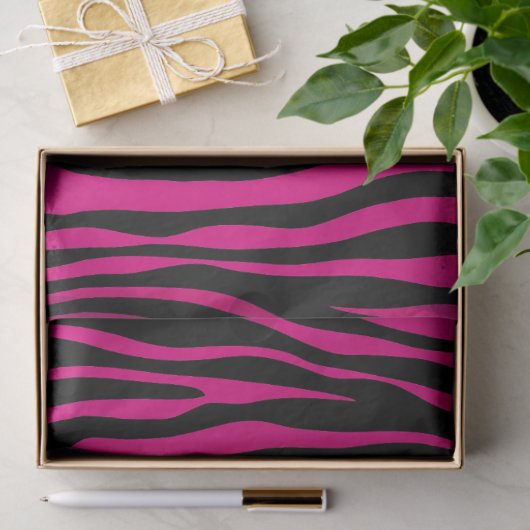 Weefselpapier met trendy roze zebra-printplaat tissuepapier (Geschenk)
