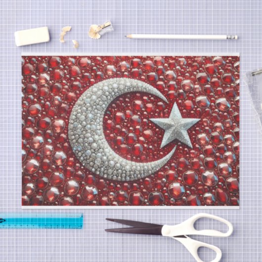 Weefselpapier met Turkse kleuren ontwerp Tissuepapier (Craft)